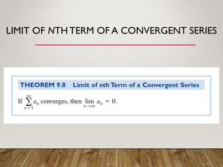 LIMIT OF NTH TERM OF A CONVERGENT SERIES
 