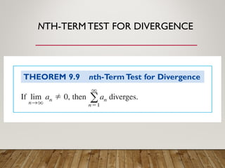 NTH-TERMTEST FOR DIVERGENCE
 