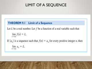 LIMIT OF A SEQUENCE
 