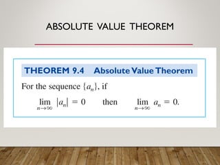 ABSOLUTE VALUE THEOREM
 
