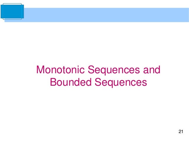 monotonic sequence meaning