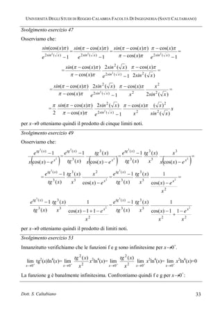 Infinitesimi ed infiniti [teoria ed esericizi][santi caltabiano] | PDF