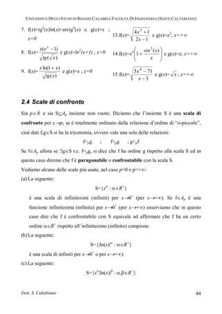 Infinitesimi ed infiniti [teoria ed esericizi][santi caltabiano] | PDF
