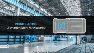 INFINITE UPTIME
A smarter future for industries
Note: For Internal Circulation only
 
