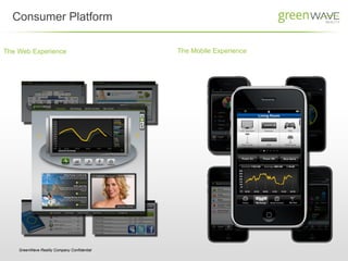 Consumer Platform

The Web Experience                           The Mobile Experience




     11	
  
    GreenWave Reality Company Confidential
 