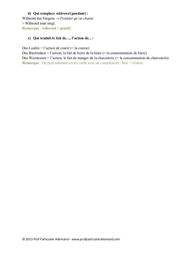 Les Differentes Formes De L Infinitif En Allemand