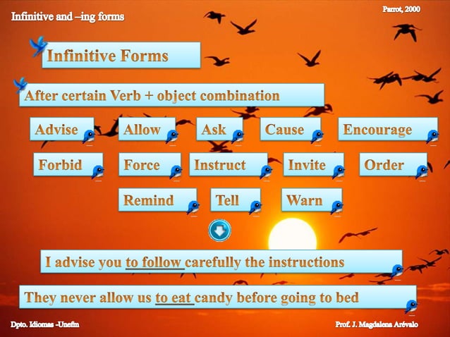 Infinitive and ing forms | PPSX