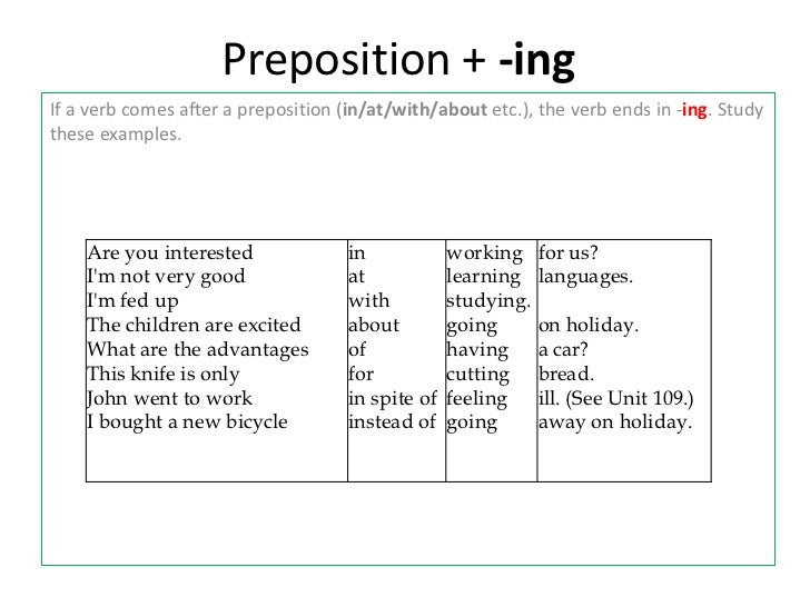 Prepositions after prepositions