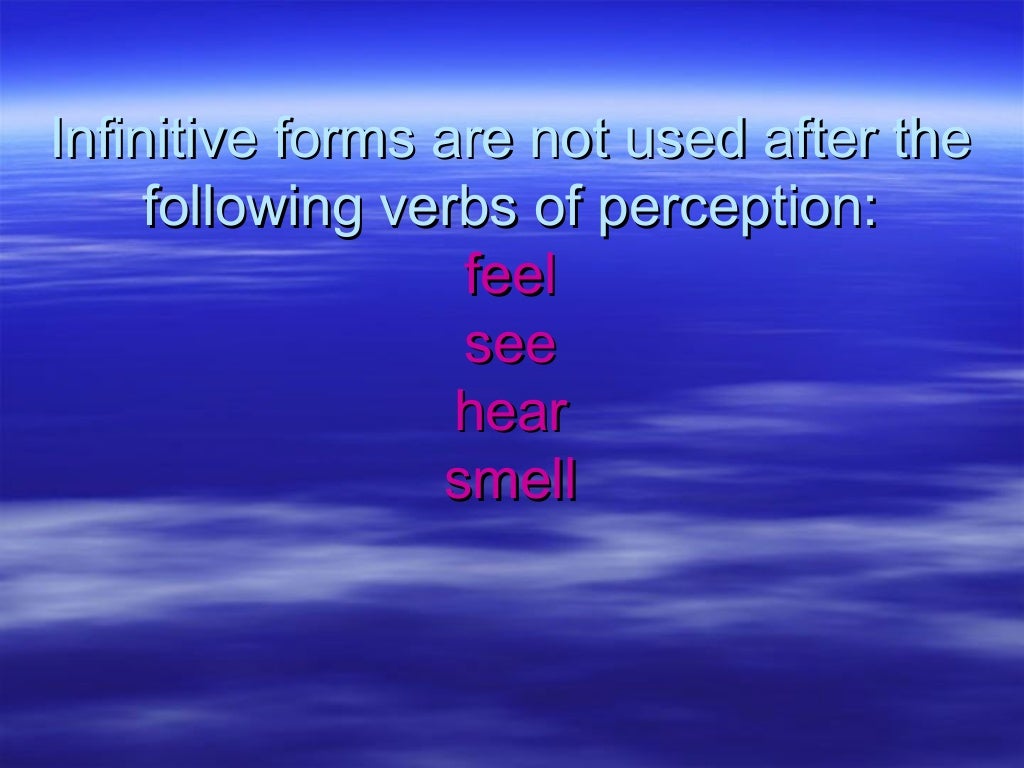 Infinitives
