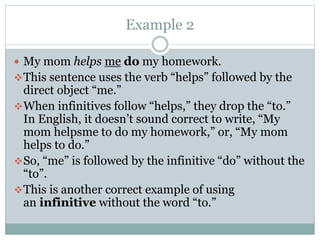Infinitives | PPTX