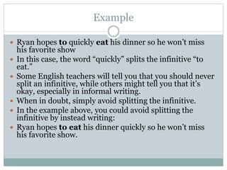 Infinitives | PPTX