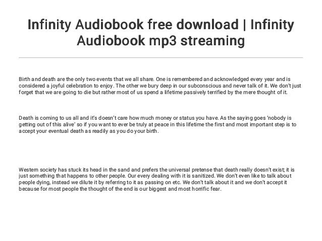 Infinity Audiobook Free Download Infinity Audiobook Mp3 Streaming Infinity Audiobook Free Download Infinity Audiobook Mp3 Streaming