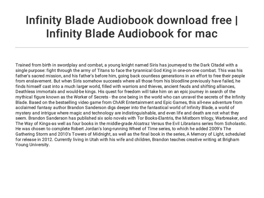 Infinity Blade Audiobook download free | Infinity Blade Audiobook for…