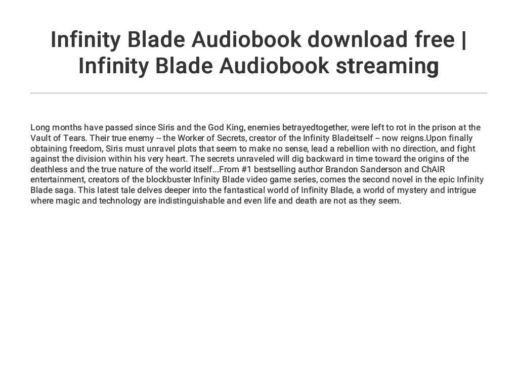 Infinity Blade Audiobook download free | Infinity Blade Audiobook str…