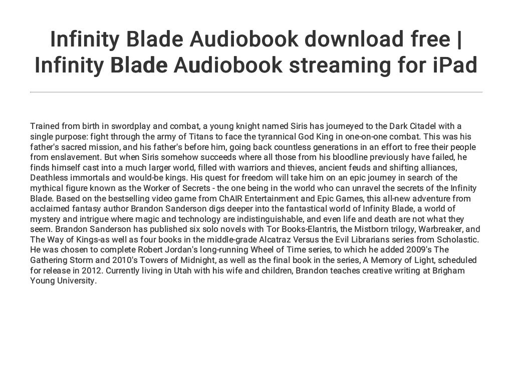 Infinity Blade Audiobook download free | Infinity Blade Audiobook str…