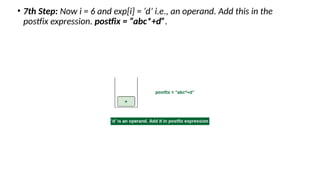 conversion of Infix to Postfix conversion using stack | PPTX