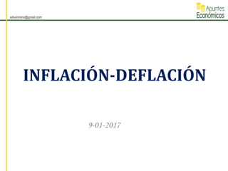 INFLACIÓN-DEFLACIÓN
9-01-2017
 