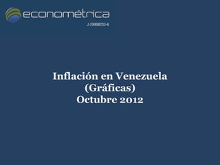 Inflación en Venezuela
       (Gráficas)
     Octubre 2012
 