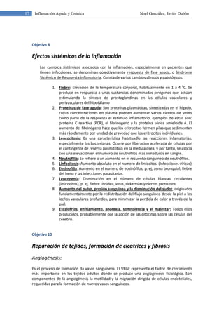 17 Inflamación Aguda y Crónica Noel González, Javier Dubón
Objetivo 8
Efectos sistémicos de la inflamación
Los cambios sis...