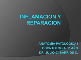 ANATOMIA PATOLOGICA I
ODONTOLOGIA 2º AÑO
DR. JULIO C. BARRIOS C.
 