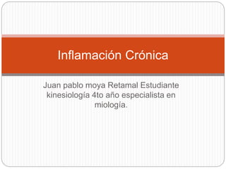 Juan pablo moya Retamal Estudiante
kinesiología 4to año especialista en
miología.
Inflamación Crónica
 