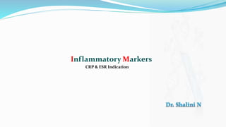 Inflammatory Markers
CRP & ESR Indication
 