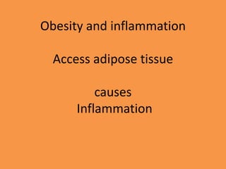 Obesity and inflammation
Access adipose tissue
causes
Inflammation
 