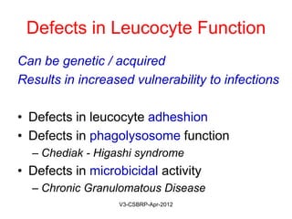 ActivationActivation
• When the leucocytes gets stimulated by
the cytokines, they get activated
• With activation:
– AM are modulated / potentiated
– Chemotaxis is potentiated
– Elaborate AA metabolites
– Secretion / Degranulation
– Oxidative out burst
May-2015-CSBRP
 