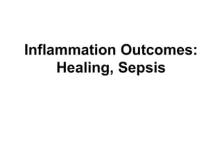 Inflammation Outcomes:
Healing, Sepsis
 