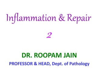 Inflammation & Repair
2
DR. ROOPAM JAIN
PROFESSOR & HEAD, Dept. of Pathology
 