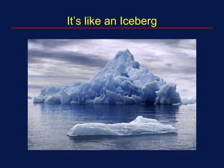 It’s like an Iceberg
 