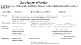 Comprehensive Overview of Uveitis: Classification, Diagnosis, and ...