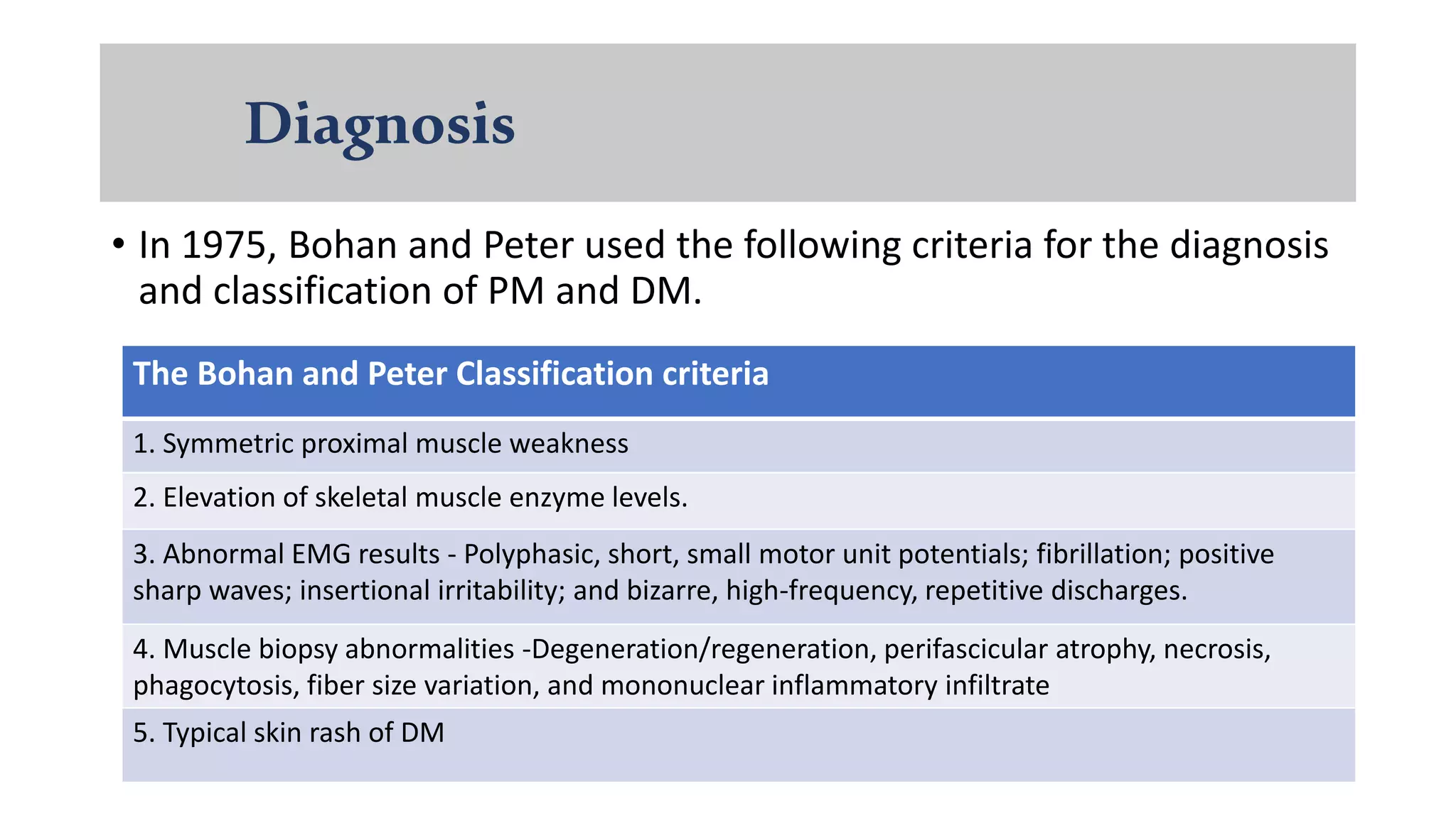 Peter Bohan Inflammatory myositis | PPTX