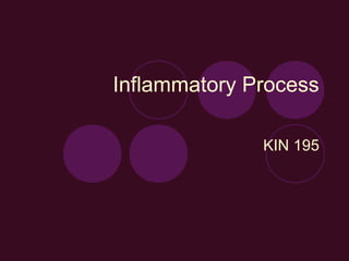 Inflammatory Process

              KIN 195
 