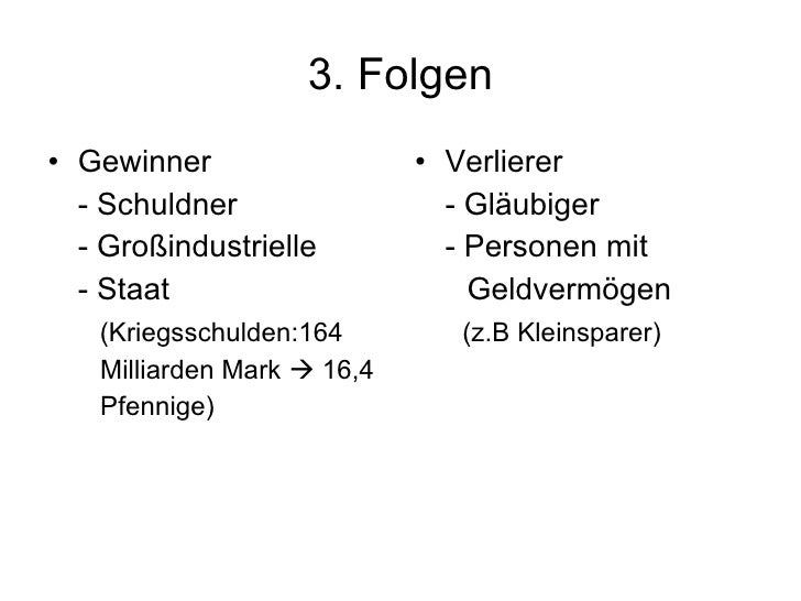 Gewinner Und Verlierer Der Inflation 1923 Inflation