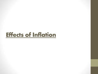 Effects of Inflation
 