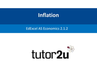 Inflation
EdExcel AS Economics 2.1.2
 