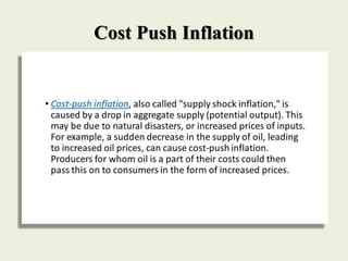 Cost Push Inflation
 