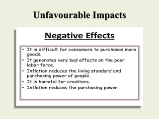 Unfavourable Impacts
 