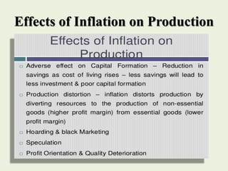 Effects of Inflation on Production
 