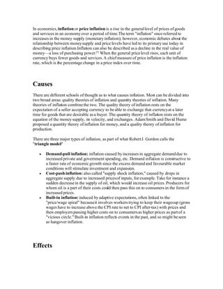 Inflation Assignment