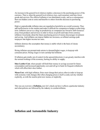 Inflation Assignment