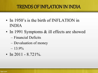 Inflation and economic growth of india | PPTX