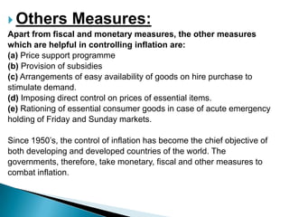 Inflation and fiscal measures | PPTX