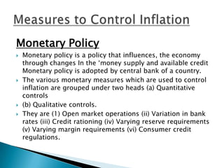 Inflation and fiscal measures | PPT