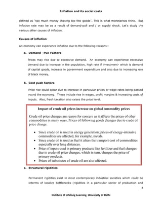 Inflation and social cost | PDF