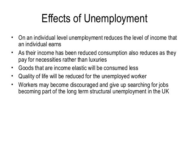 inflation and unemployment negative effects of unemployment