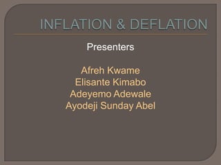 Presenters

   Afreh Kwame
  Elisante Kimabo
 Adeyemo Adewale
Ayodeji Sunday Abel
 