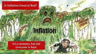 Inflation
Is Inflation Good or Bad?
It’s a monster, but not
everyone is hurt.
 