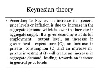 Keynes Inflation Traditional Inflation theories in the world | PPTX